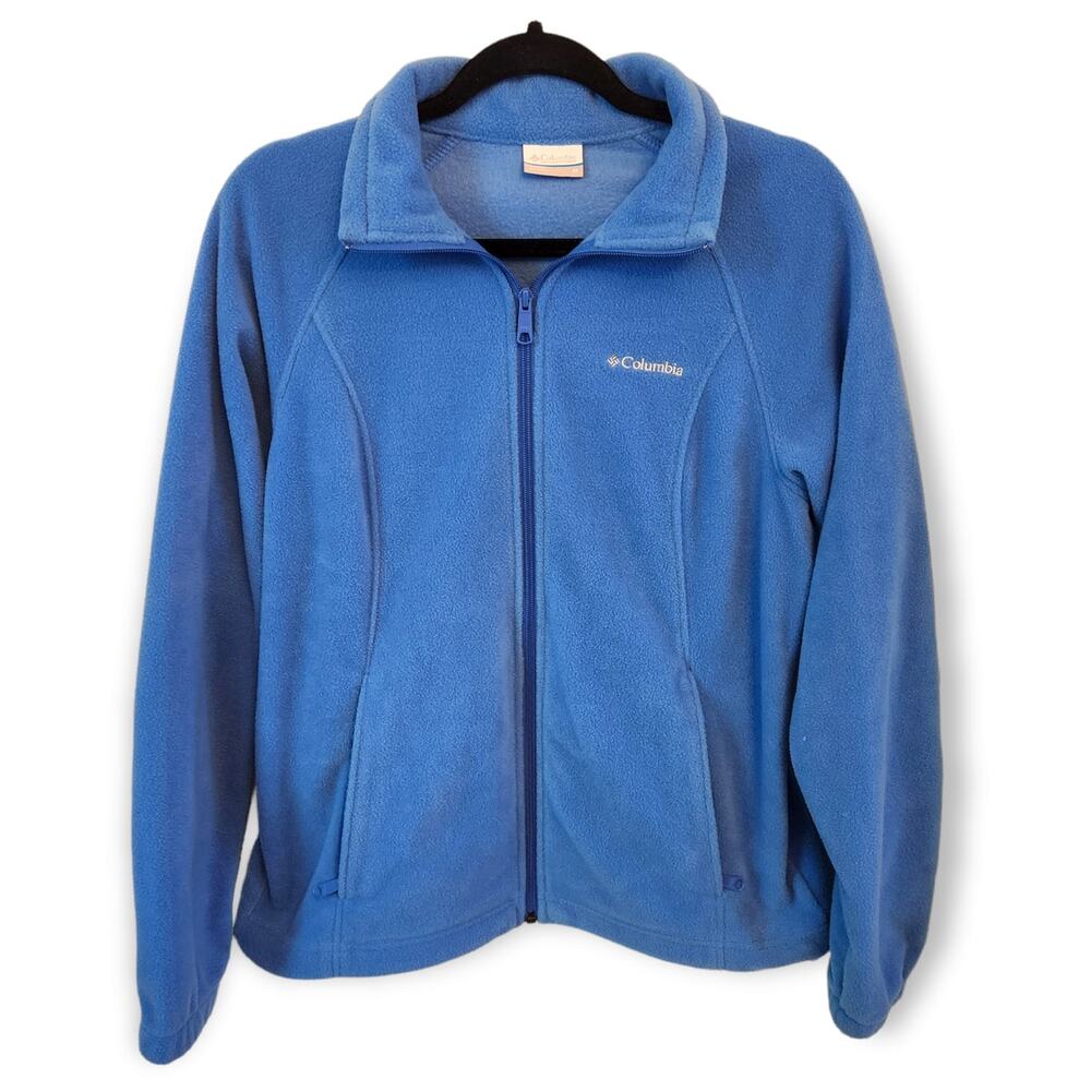 Columbia Women's Zip Up Blue Fleece Jacket Size Medium